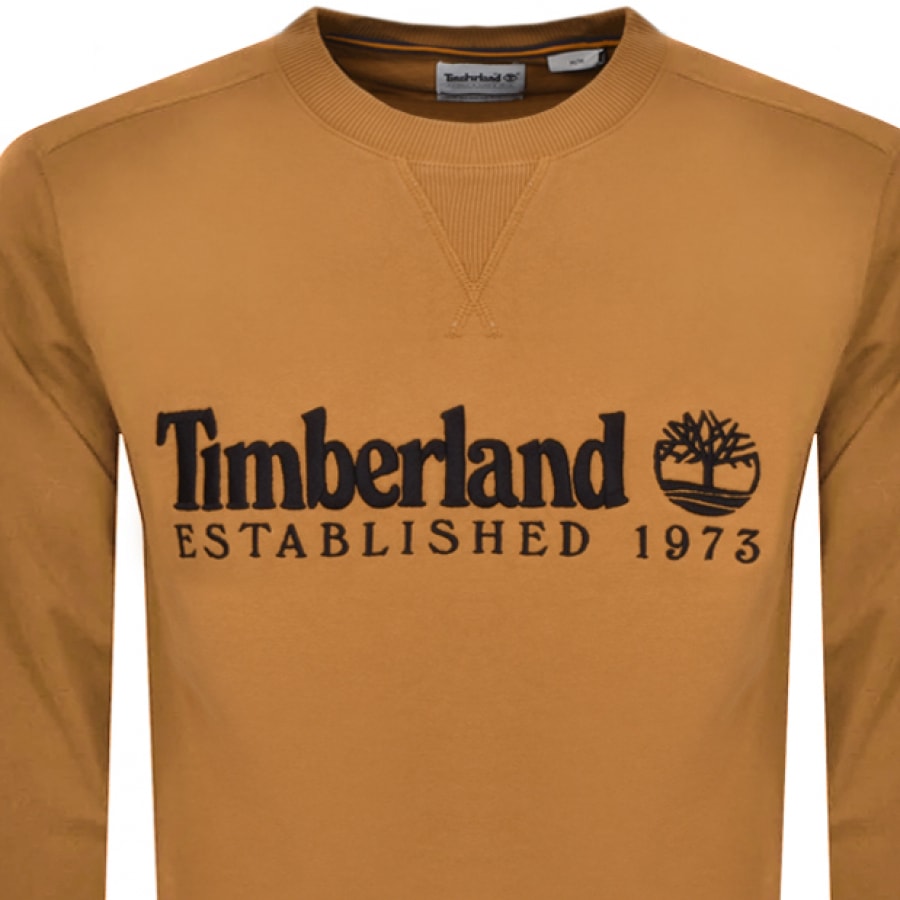 Alternative Image for ProductTimberland Crew Neck Logo Sweatshirt Brown2